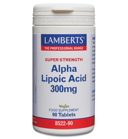 Ácido Alfa Lipoico 300 mg, ALA o Ácido Tióctico 90 Cáp - Lamberts