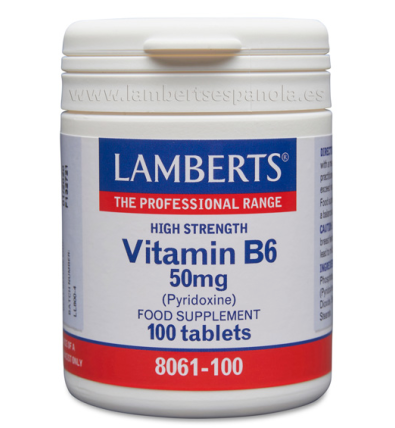 Vitamina B6 Piridoxina 50mg 100 Tabletas - Lamberts