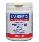 Vitamina B6 Piridoxina 50mg 100 Tabletas - Lamberts