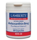 Astaxantina 8 mg con Vitamina E natural 30 Cápsulas - Lamberts