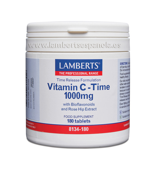 Vitamina C Time Release 1000mg 180 Tabletas - Lamberts