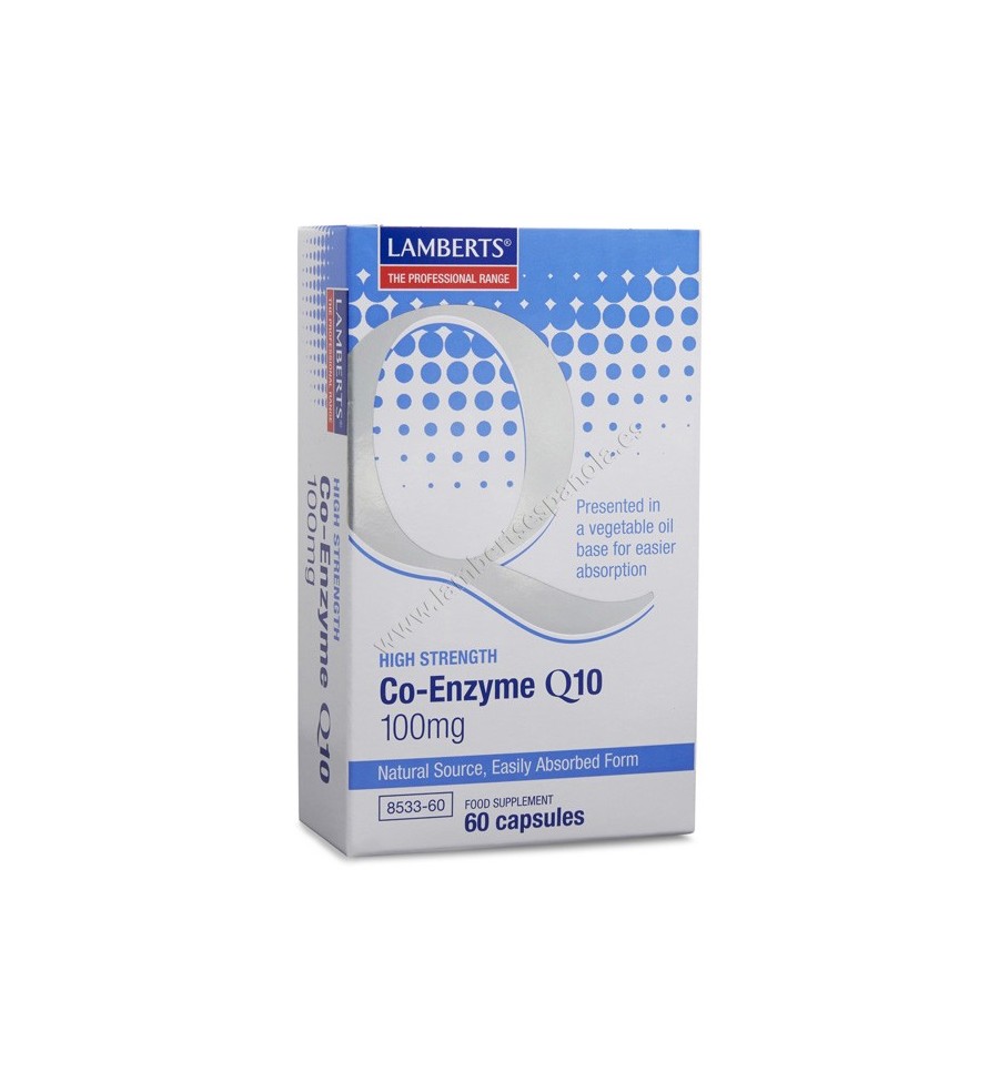 Co-Enzima Q10 100 mg, Ubiquinona, 60 Cápsulas - Lamberts