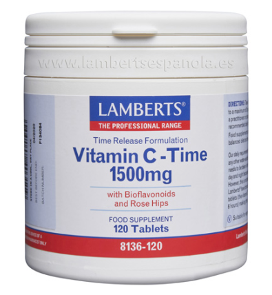 Vitamina C Time Release 1500mg 120 Tabletas - Lamberts