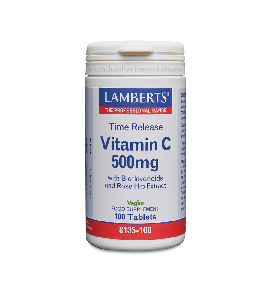 Vitamina C Time Release 500mg 100 Tabletas - Lamberts