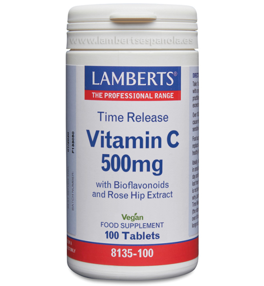 Vitamina C Time Release 500mg 100 Tabletas - Lamberts