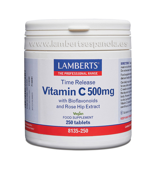 Vitamina C Time Release 500mg 250 Tabletas - Lamberts