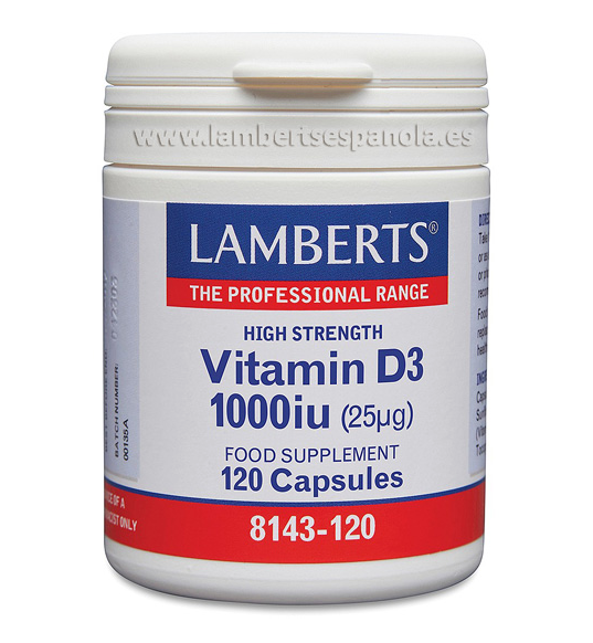 Vitamina D3 - 25 mcg 120 Cápsulas - Lamberts