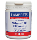 Vitamina D3 - 25 mcg 120 Cápsulas - Lamberts