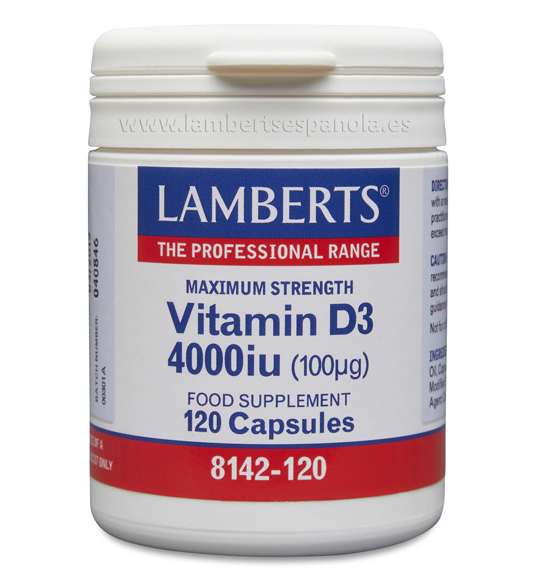 Vitamina D3 4000UI 120 Cápsulas - Lamberts