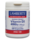 Vitamina D3 4000UI 120 Cápsulas - Lamberts