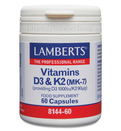 Vitamina D3 y K2 60 Cápsulas - Lamberts