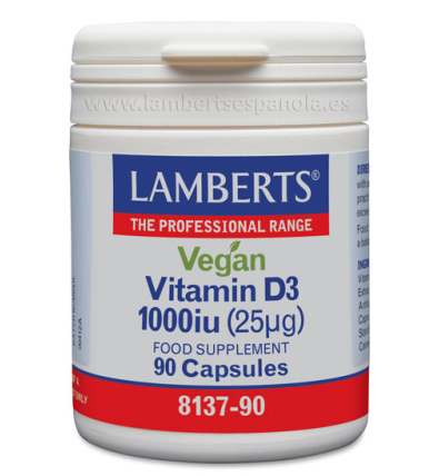 Vitamina D3 Vegana 1000UI 90 Cápsulas - Lamberts