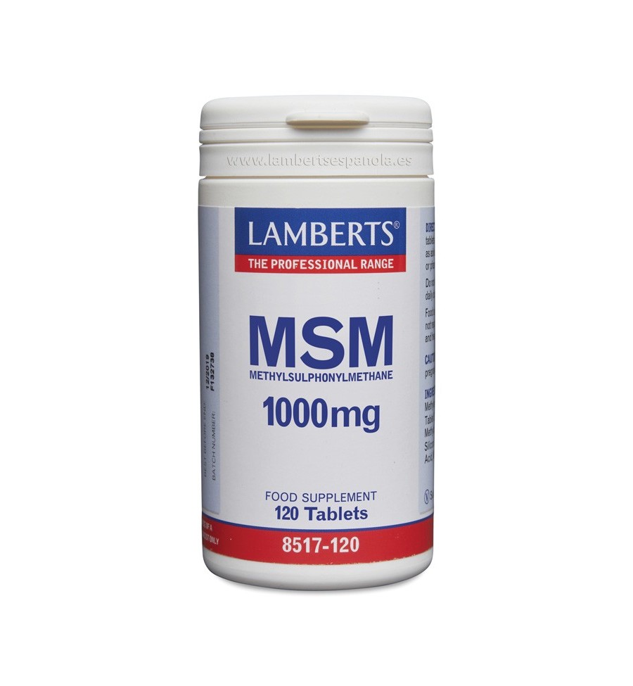 MSM 1000mg de Fuente Natural 120 Cápsulas - Lamberts