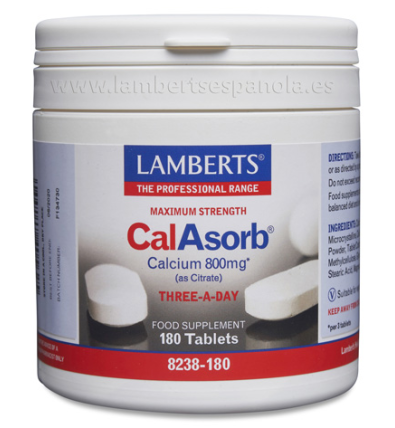 CalAsorb Calcio 800mg 180 Tabletas - Lamberts