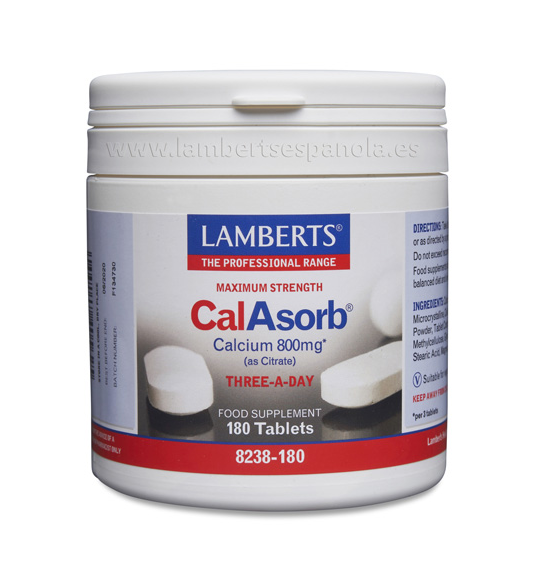 CalAsorb Calcio 800mg 180 Tabletas - Lamberts