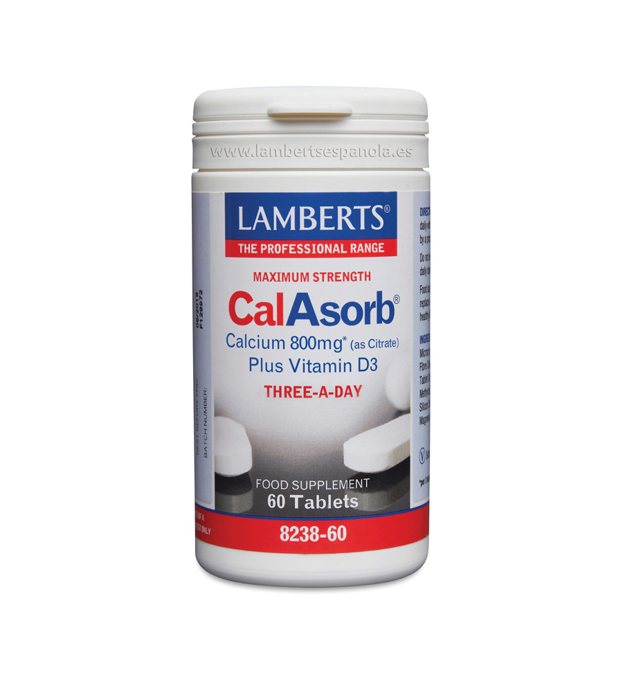 CalAsorb 800mg 60 Tabletas - Lamberts