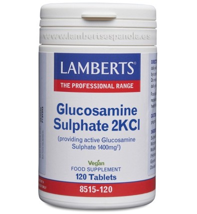 Sulfato de Glucosamina 2KCl 120 Tabletas - Lamberts