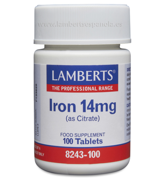 Iron 14mg 100 Tabletas - Lamberts