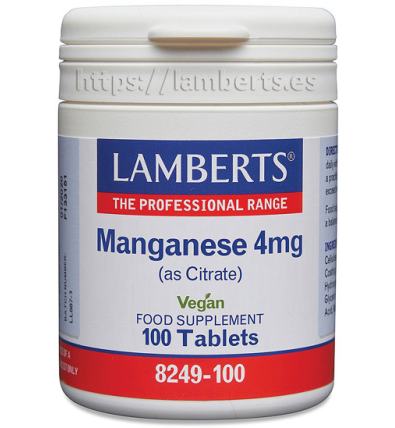 Manganeso 4mg 100 Tabletas - Lamberts