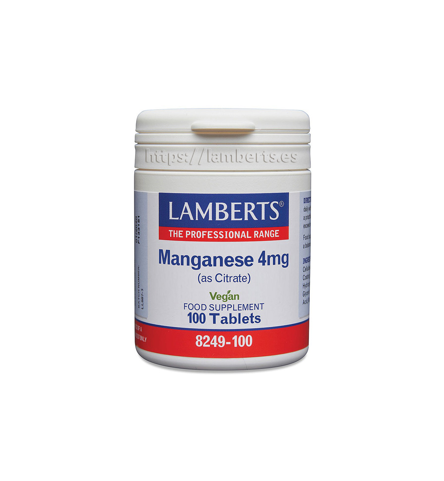 Manganeso 4mg 100 Tabletas - Lamberts