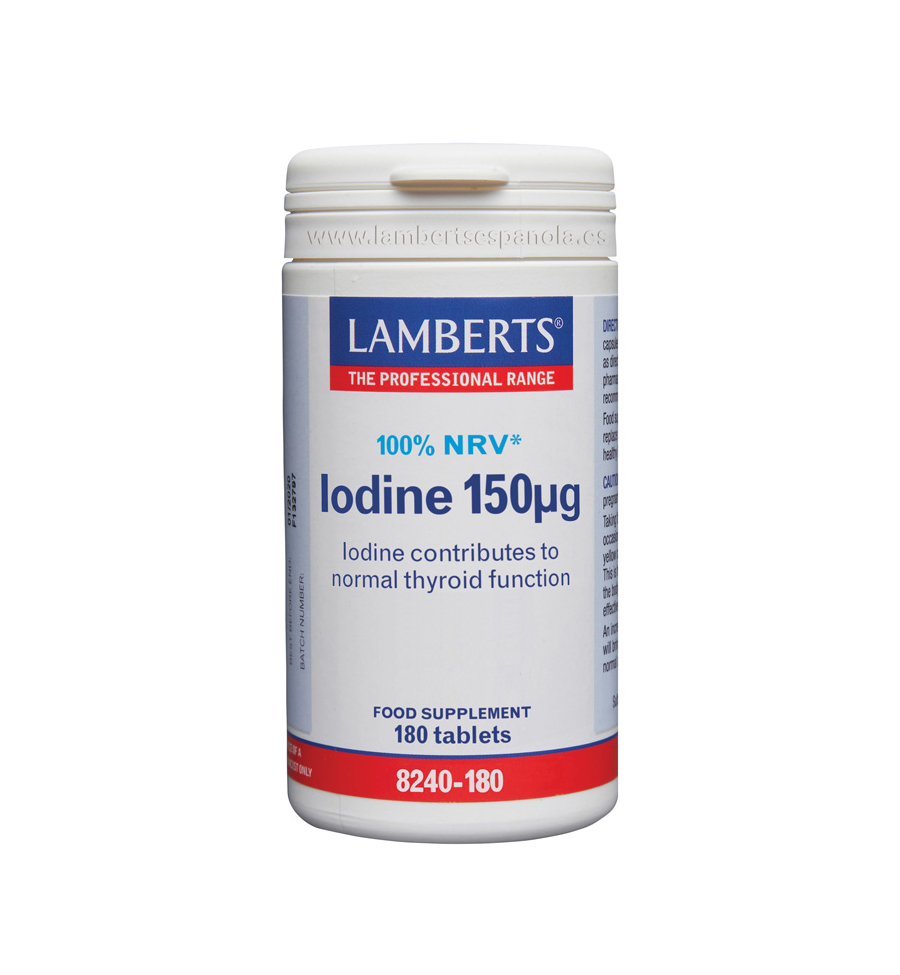 Iodine (Yodo) 150mcg 180 Tabletas - Lamberts