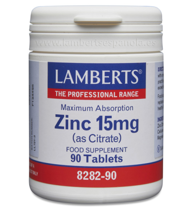 Zinc 15mg 90 Tabletas - Lamberts