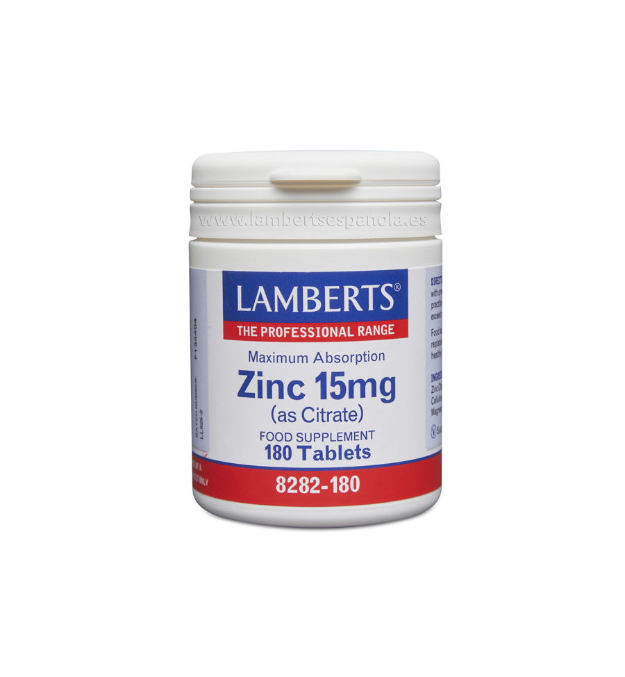 Zinc 15mg 180 Tabletas - Lamberts