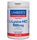 L-Lisina HCI 1000mg 120 Tabletas - Lamberts