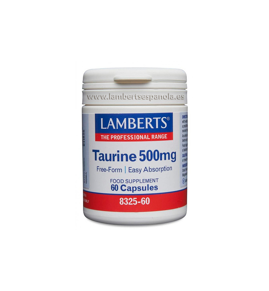 Taurina 500mg 60 Cápsulas - Lamberts