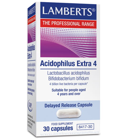 Acidophilus Extra 4 - 30 Cápsulas - Lamberts