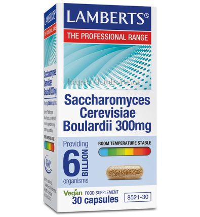 Saccharomyces Cerevisiae Boulardii 300mg 30 Cápsulas - Lamberts