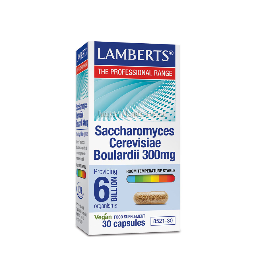 Saccharomyces Cerevisiae Boulardii 300mg 30 Cápsulas - Lamberts