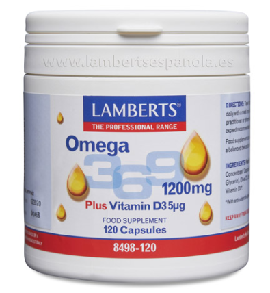 Ácidos Grasos Omega 3,6,9 1200mg 120 Cápsulas - Lamberts