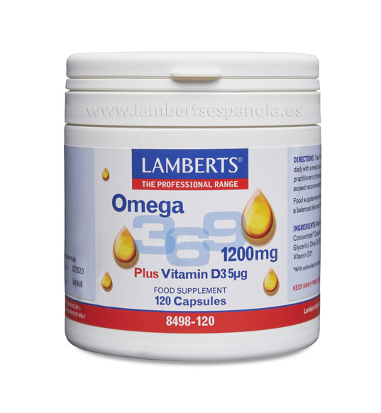 Ácidos Grasos Omega 3,6,9 1200mg 120 Cápsulas - Lamberts