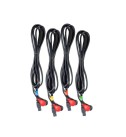 4 Cables Negros y Rojos 6 Pins-Snap