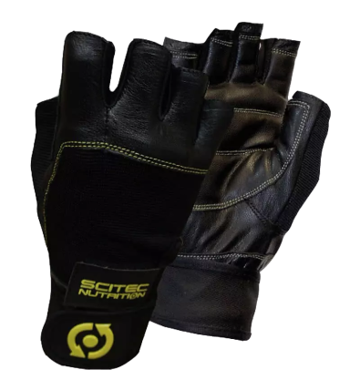 Yellow Leather Style Gloves (pair) - Scitec Nutrition