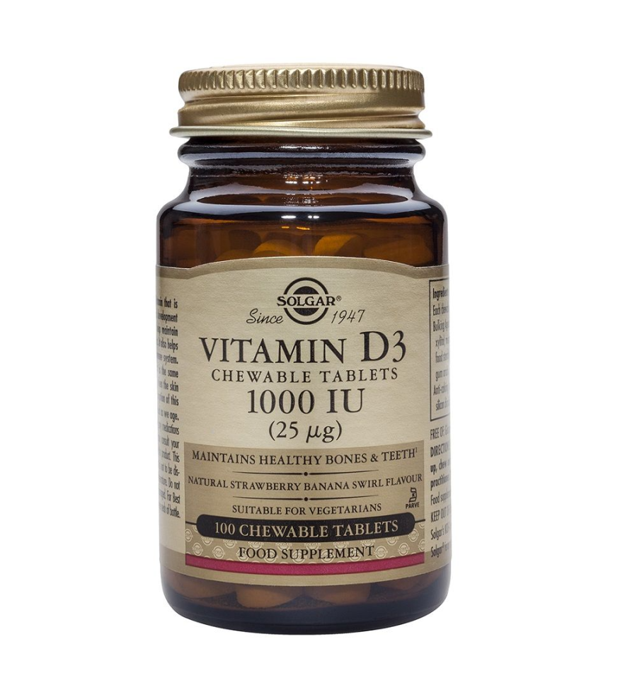 Vitamina D3 100 Comprimidos Masticables - Solgar