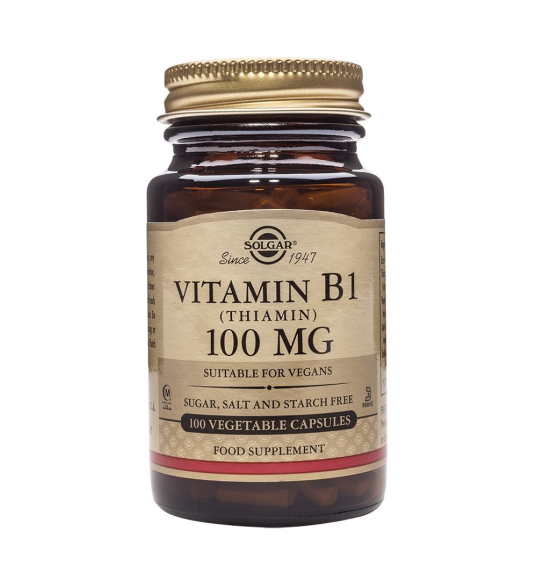 Vitamina B1 100mg 100 VegCaps - Solgar