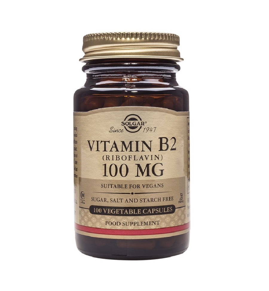 Vitamina B2 100mg 100 VegCaps - Solgar