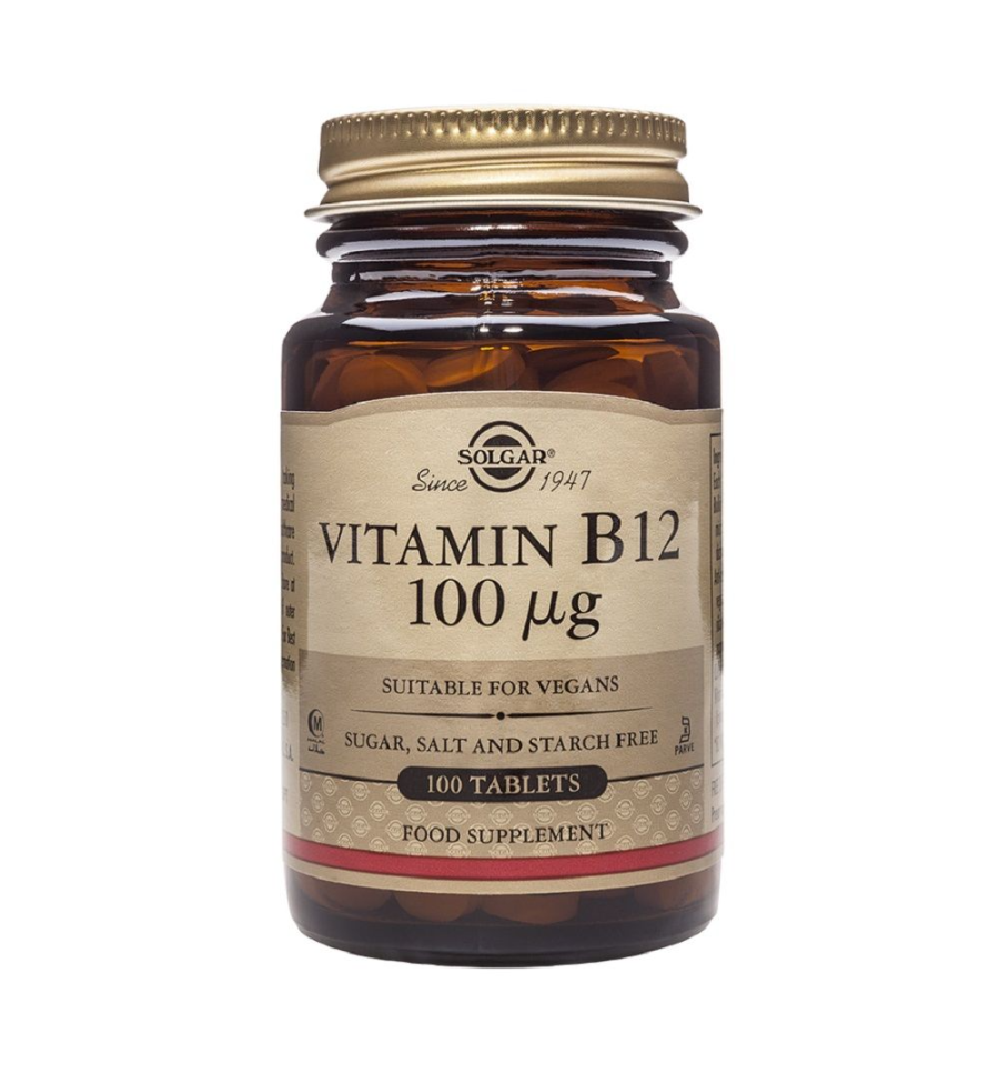 Vitamina B12 100μg 100 Comprimidos - Solgar