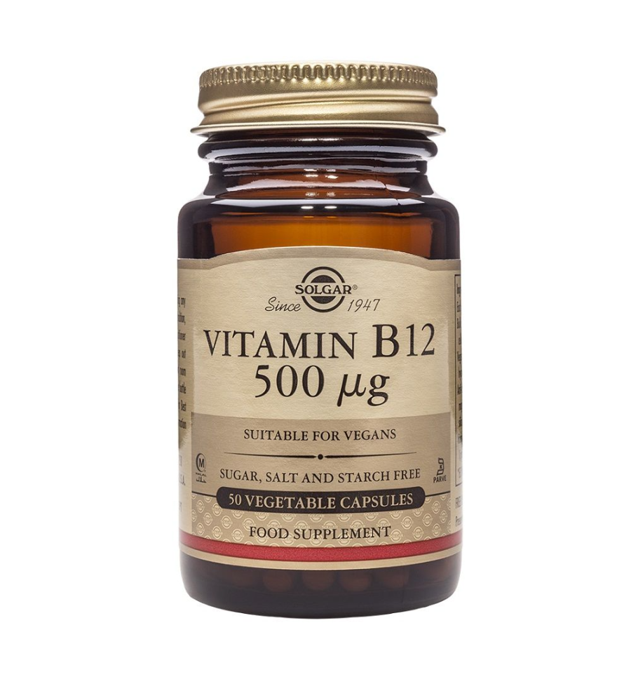 Vitamina B12 500μg 50 VegCaps - Solgar