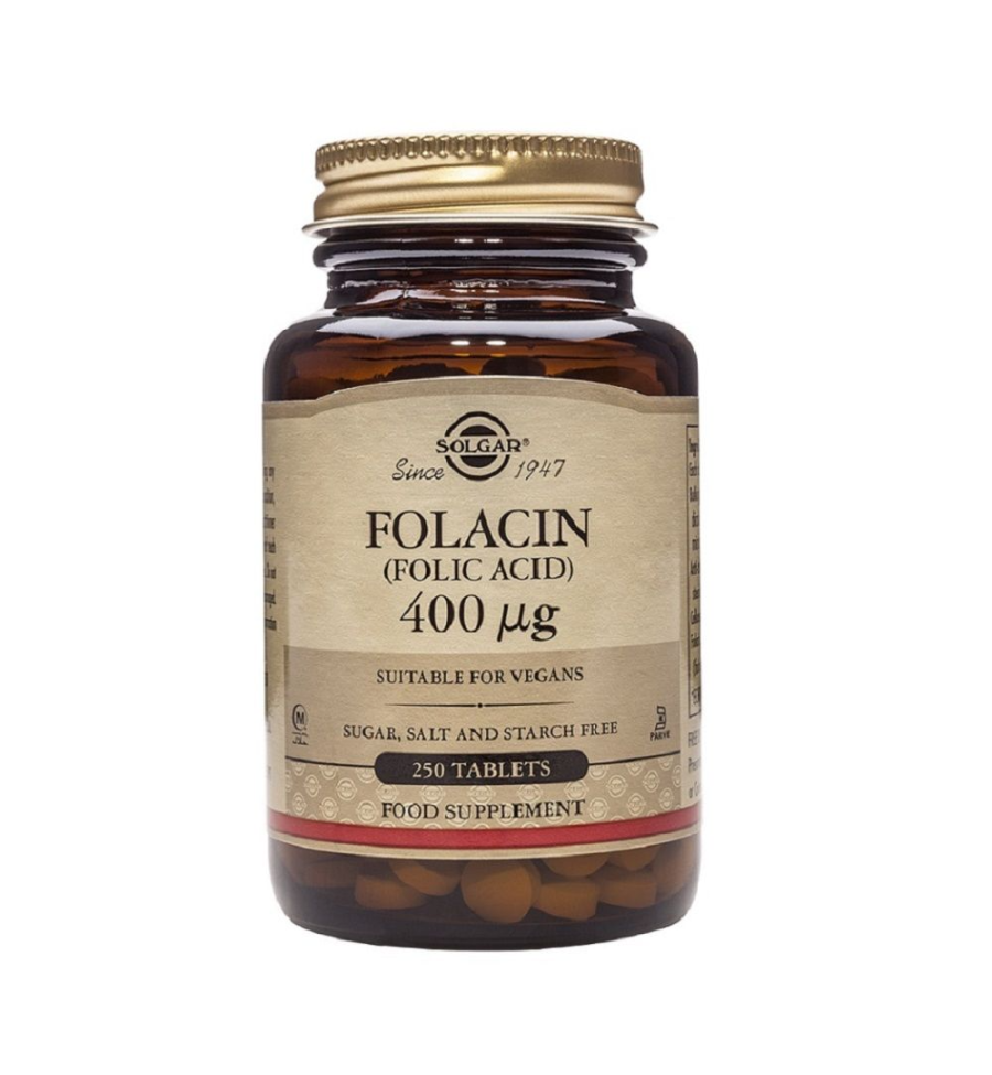 Folacín 400μg 250 Comprimidos - Solgar