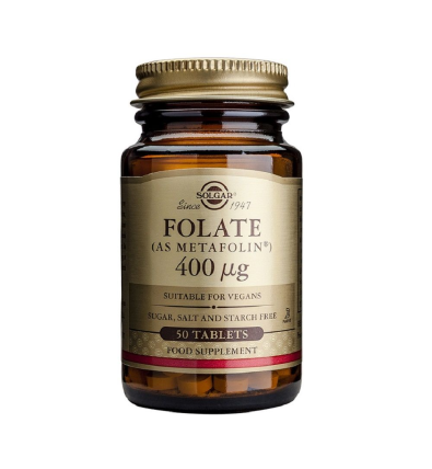 Folato 400μg 50 Comprimidos - Solgar