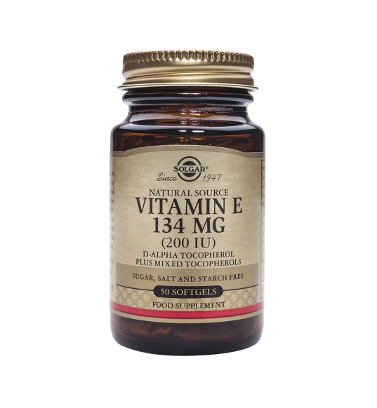 Vitamina E 134mg 50 Cápsulas Blandas - Solgar