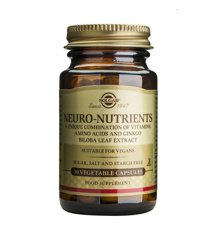 Neuro Nutrientes 30 Cápsulas Vegetales - Solgar