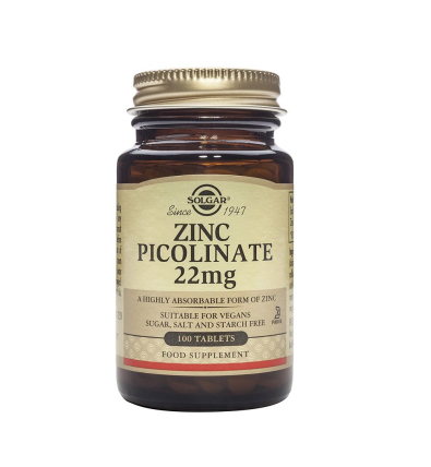 Picolinato de Zinc 100 Comprimidos - Solgar