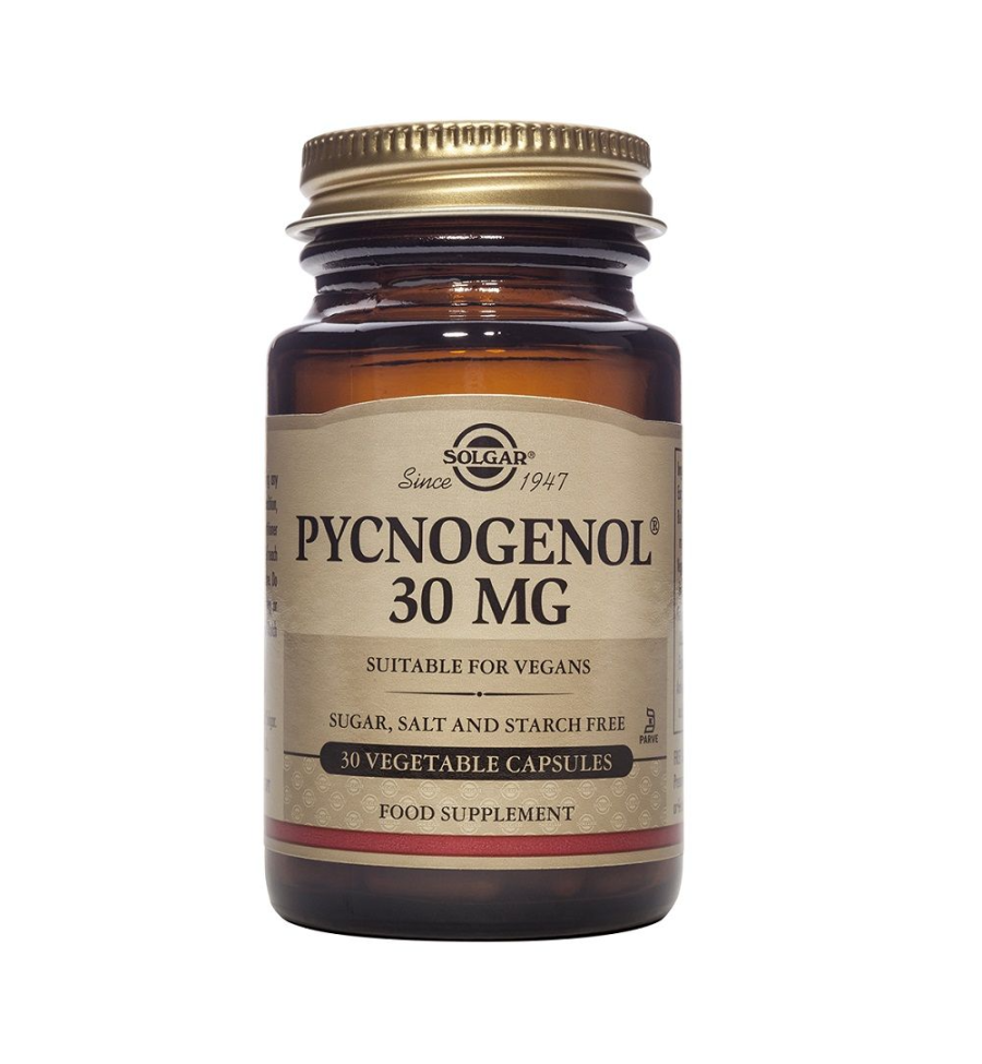 Pycnogenol Extracto de Corteza de Pino 30 VegCaps - Solgar