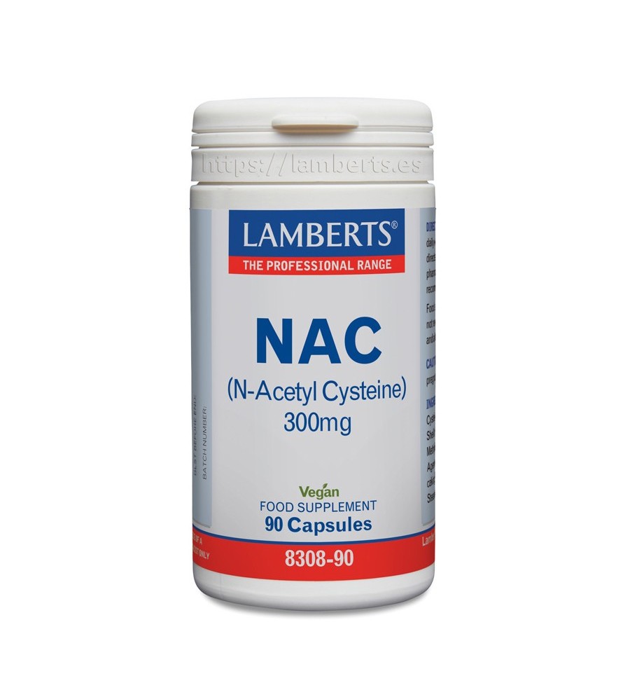 NAC (N-Acetil Cisteína) 300 mg 90 Cápsulas - Lamberts