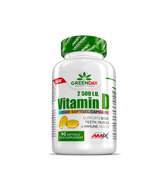 Vitamina D 2500 I.U 90 cápsulas de Amix Nutrition