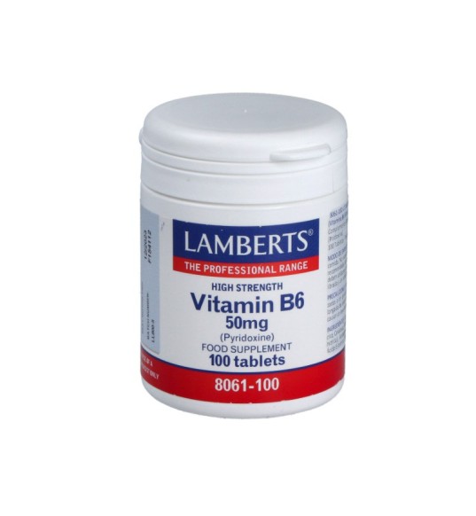 CAD:12/22 Vitamina B6 50mg 100 tabletas